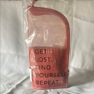 BEIS x Rare Beauty Brush Case - beautiful signature coral color with gold zipper